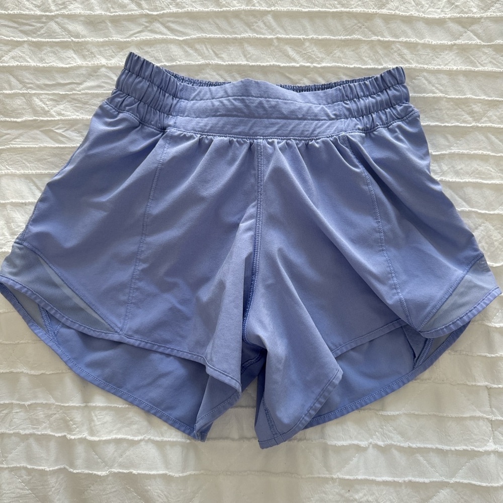 Lululemon Periwinkle blue/purple Low Rise Shorts with Supper Pockets